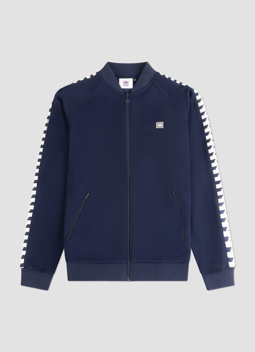MEYBA Tape Track Jacket | Navy/White