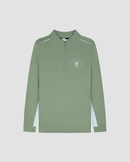 MEYBA Amertrine 1/4 Zip Track Top | Khaki/Sage