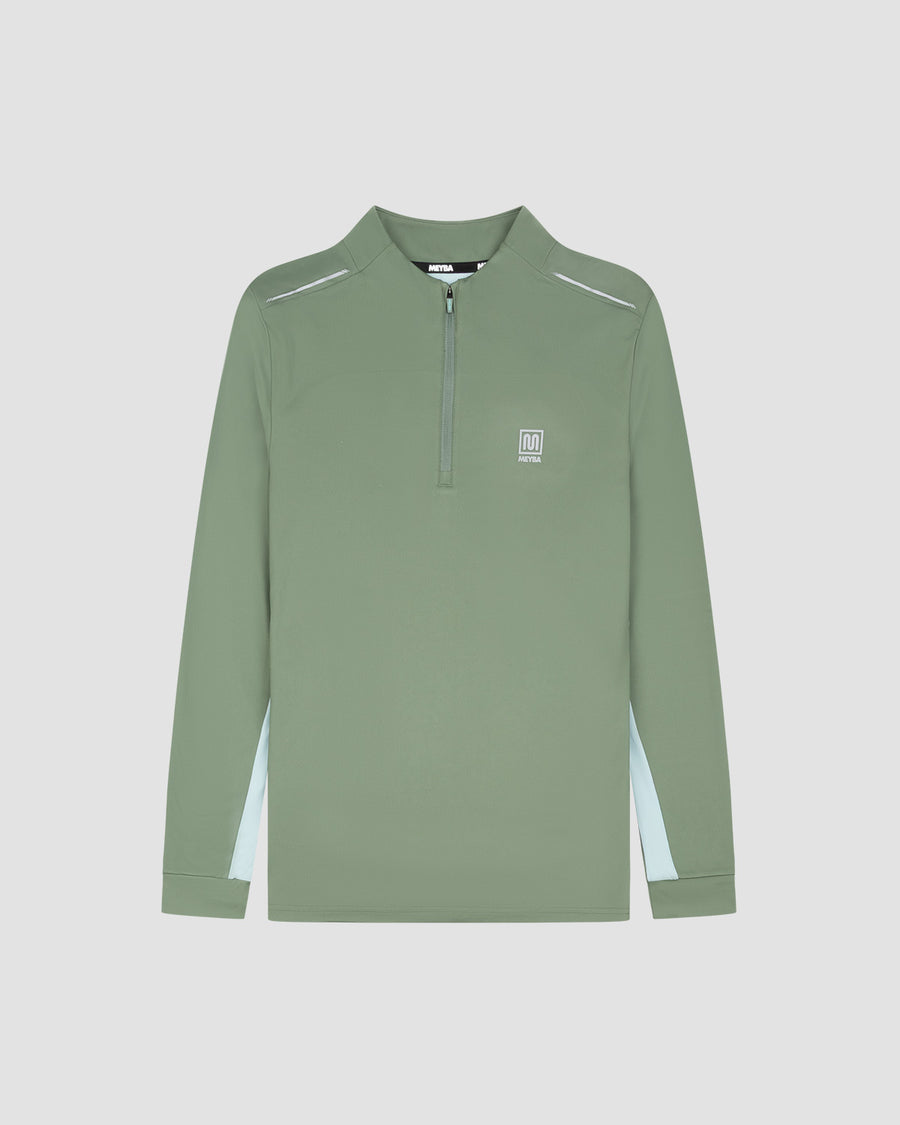 MEYBA Amertrine 1/4 Zip Track Top | Khaki/Sage