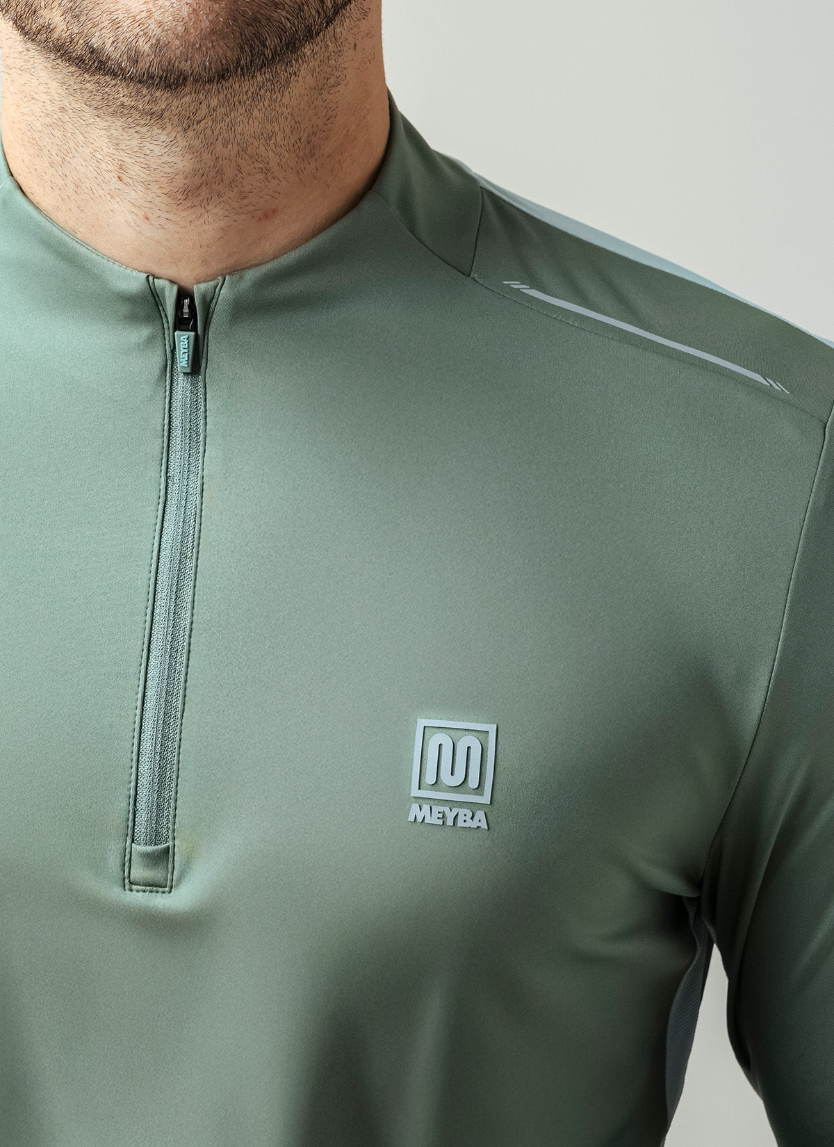 MEYBA Amertrine 1/4 Zip Track Top | Khaki/Sage