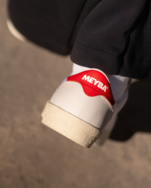 FUORI - Cuero / Malla | Blanco/Rojo