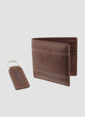 MEYBA Wallet & Keyring Gift Set | Brown