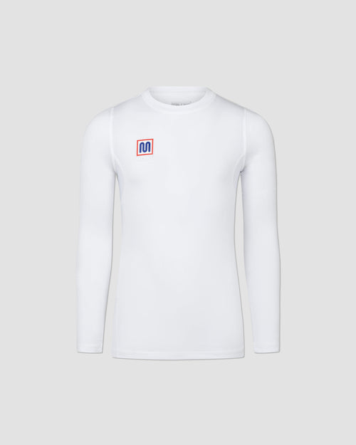MEYBA Youth Long Sleeve Base Layer | White