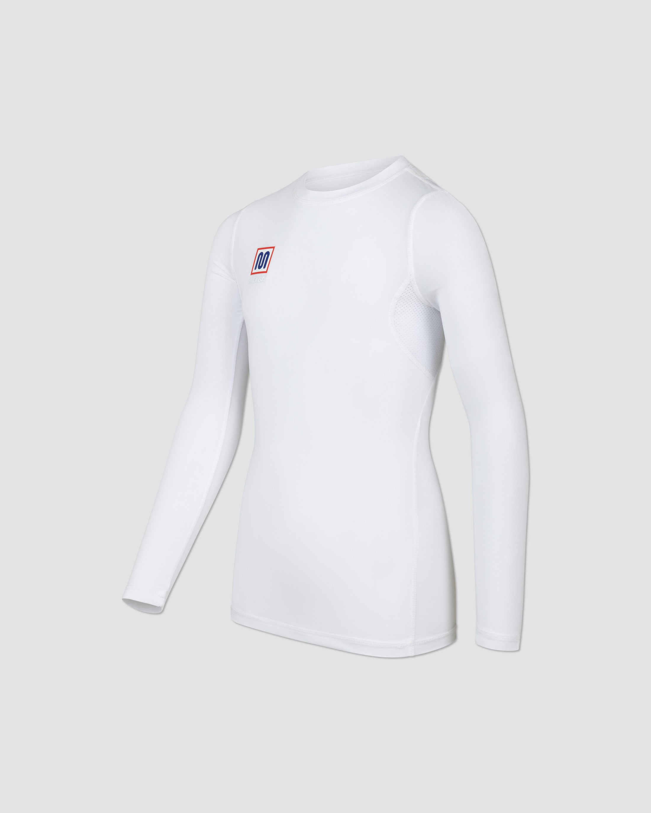 MEYBA Youth Long Sleeve Base Layer | White