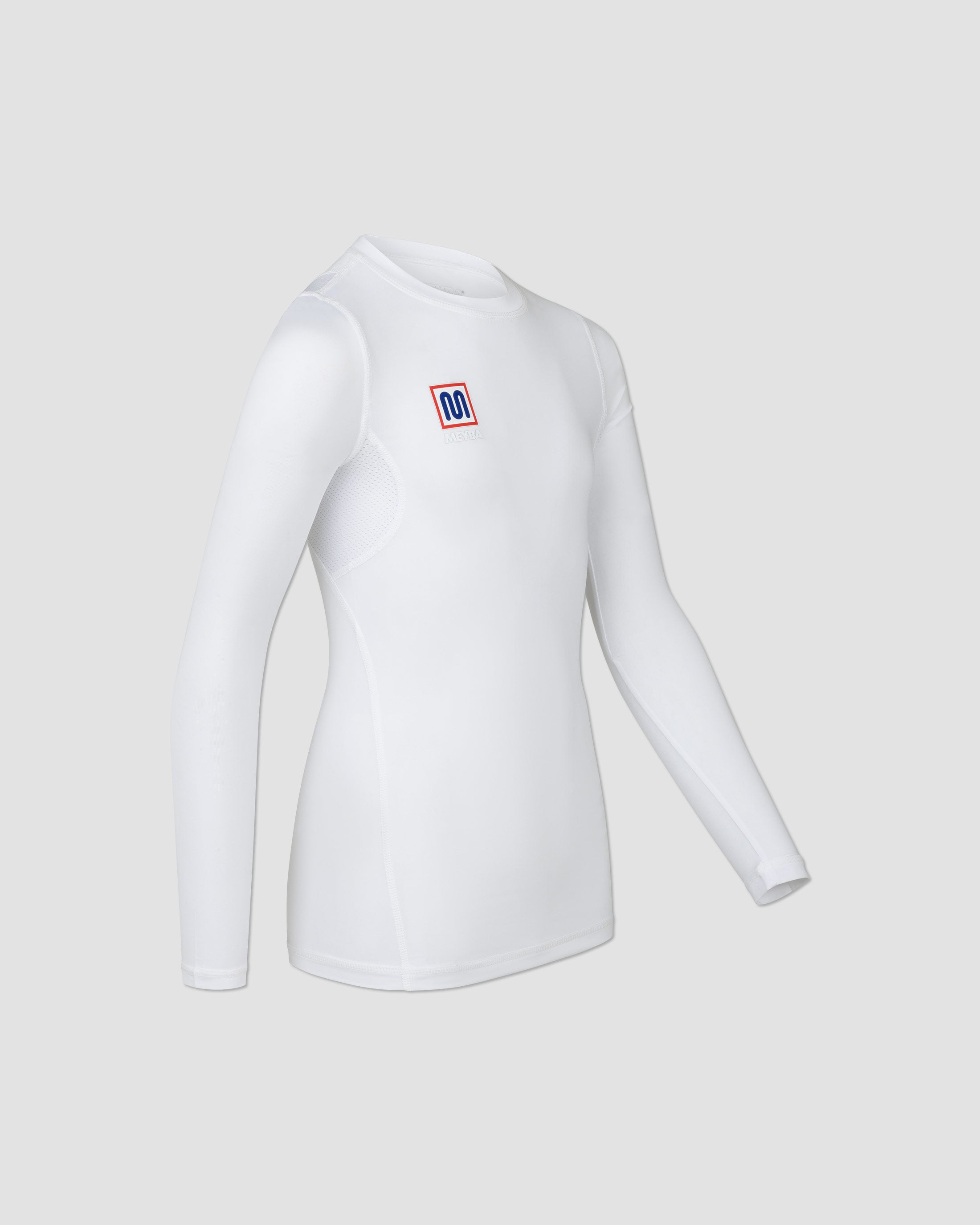 MEYBA Youth Long Sleeve Base Layer | White