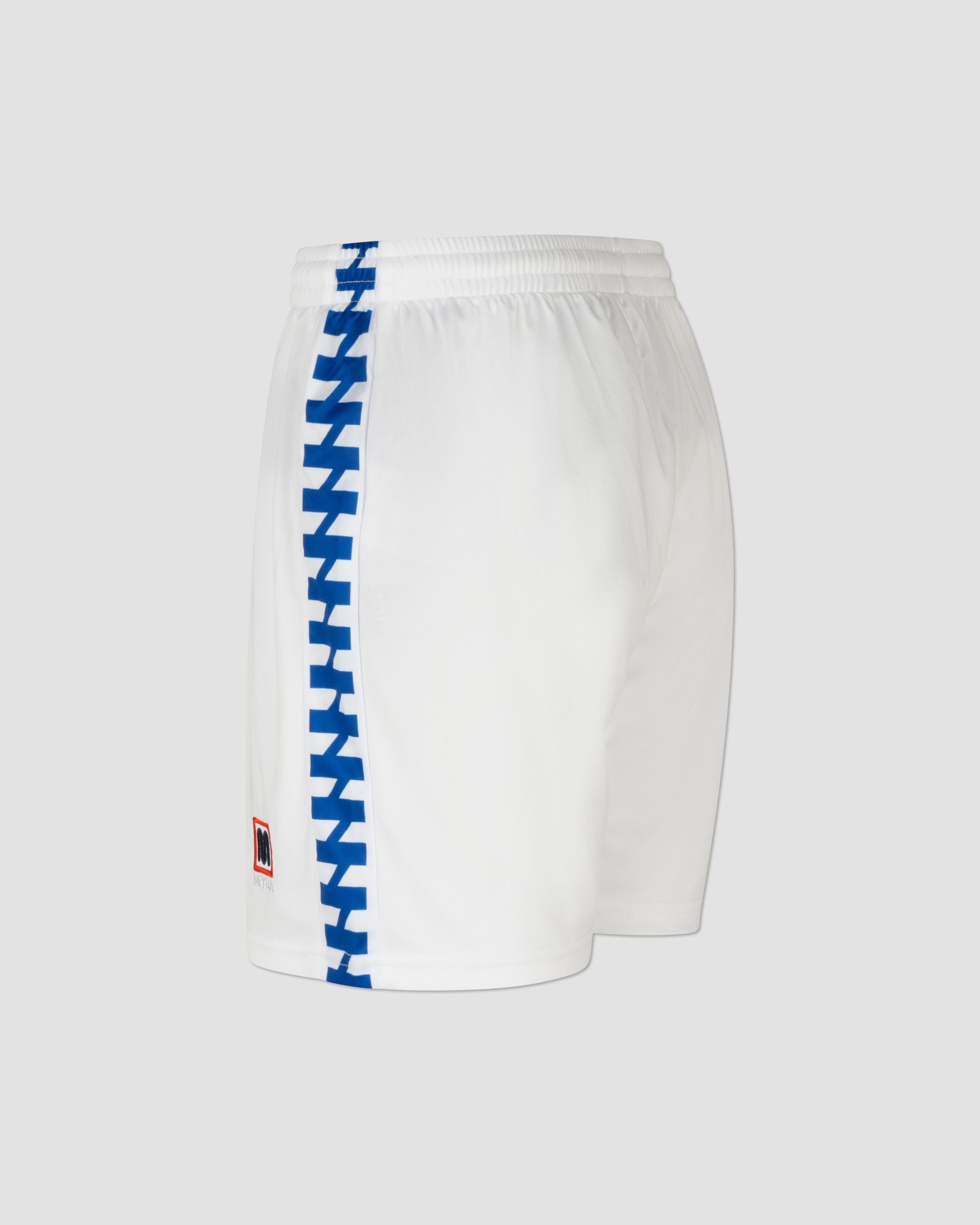MEYBA Pantalón Corto Alpha Matchday Juvenil | Blanco/Azul
