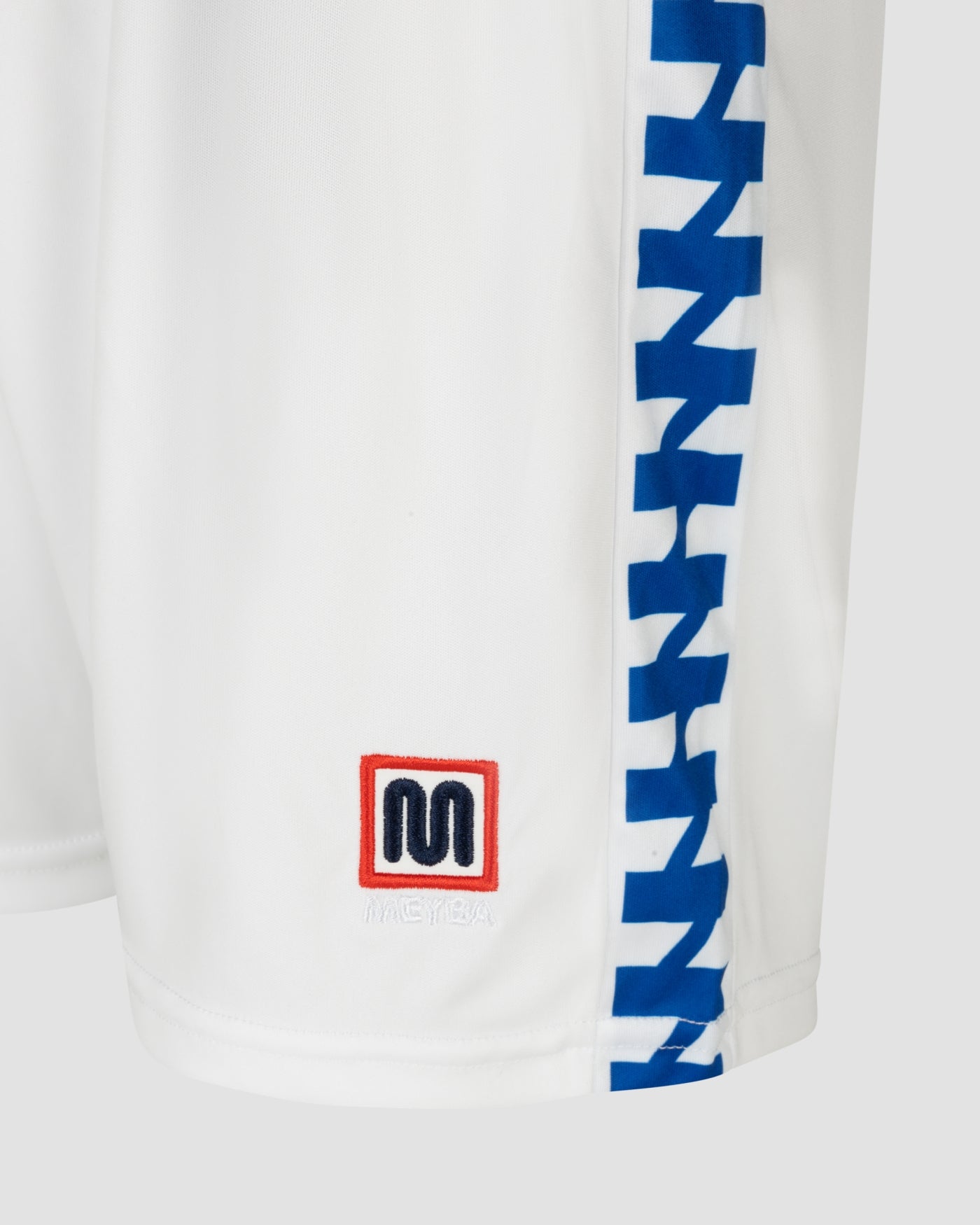 MEYBA Pantalón Corto Alpha Matchday Juvenil | Blanco/Azul