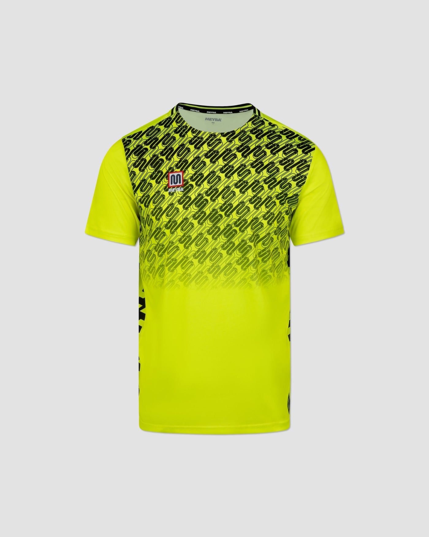 MEYBA camiseta Alpha Grid | Amarillo flúor/Negro