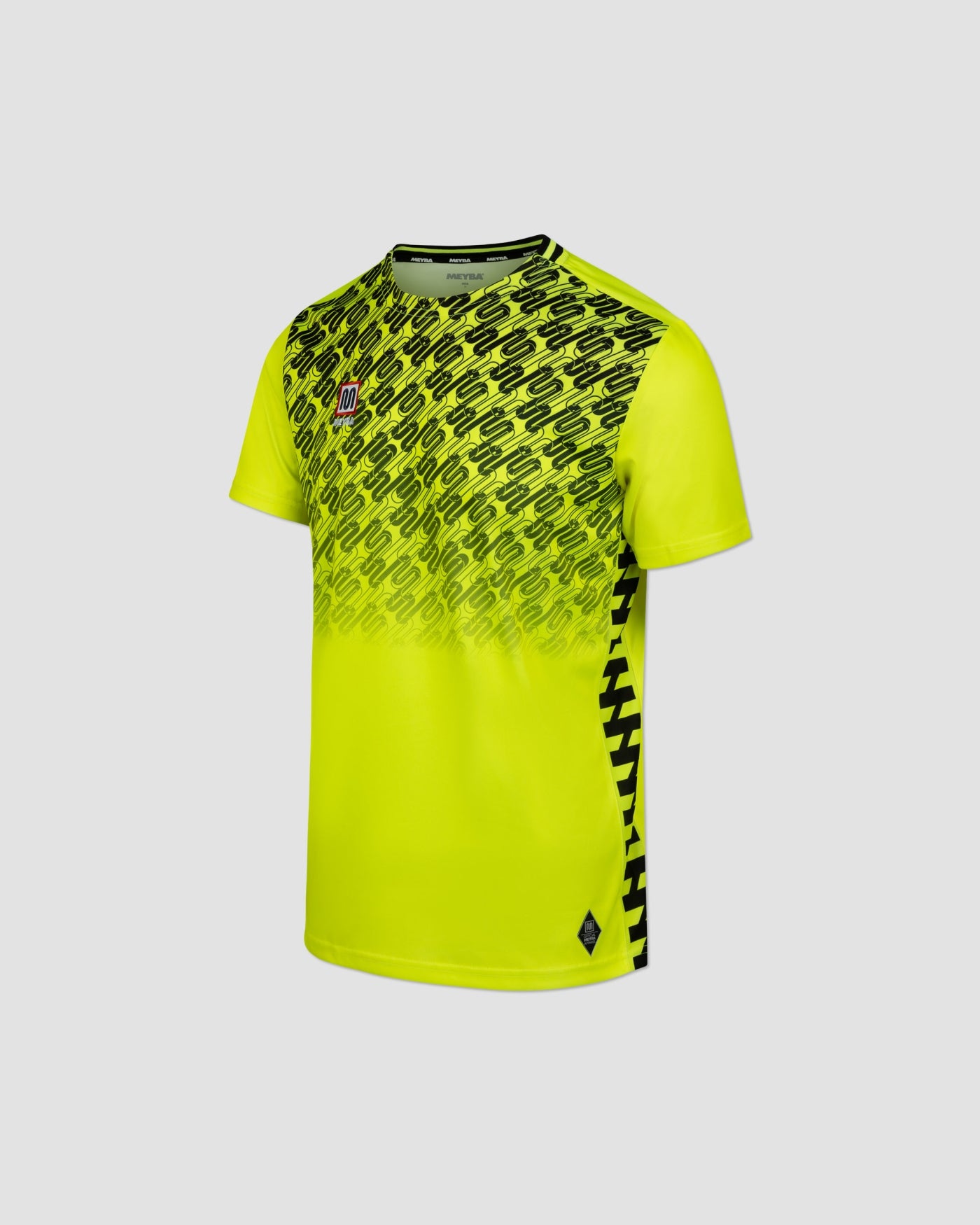 MEYBA camiseta Alpha Grid | Amarillo flúor/Negro