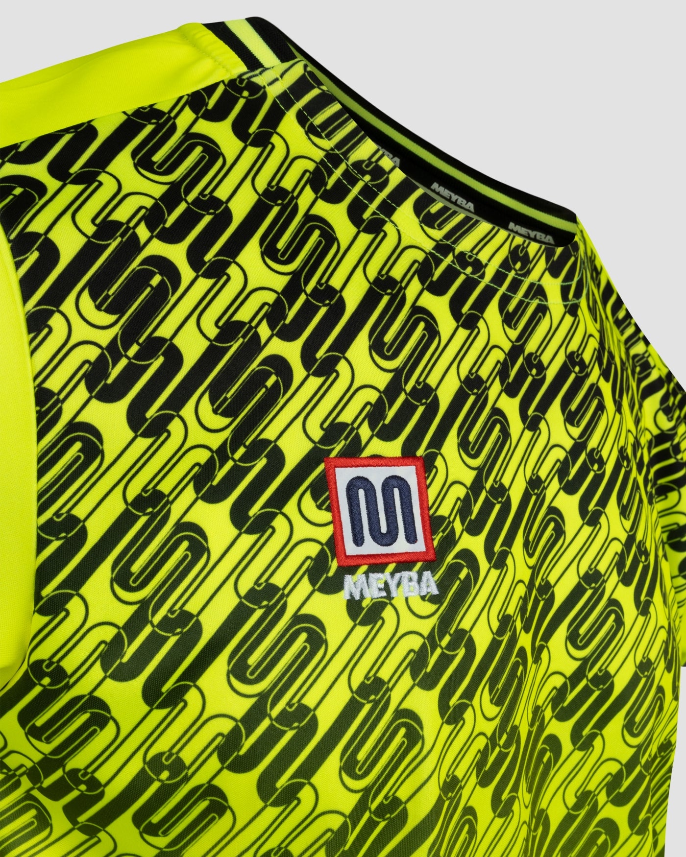 MEYBA camiseta Alpha Grid | Amarillo flúor/Negro