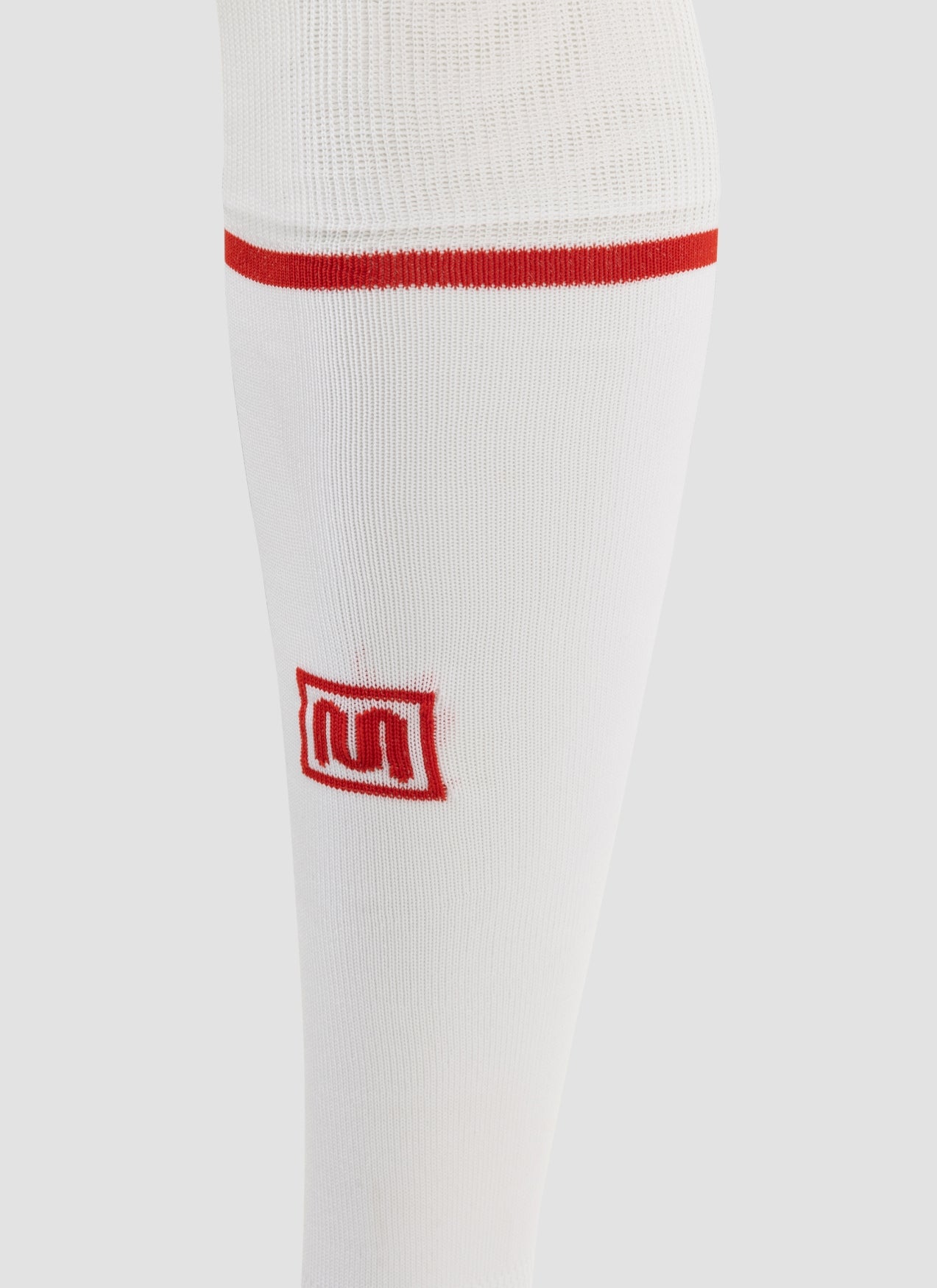 MEYBA Footless Football Sock | White/Red