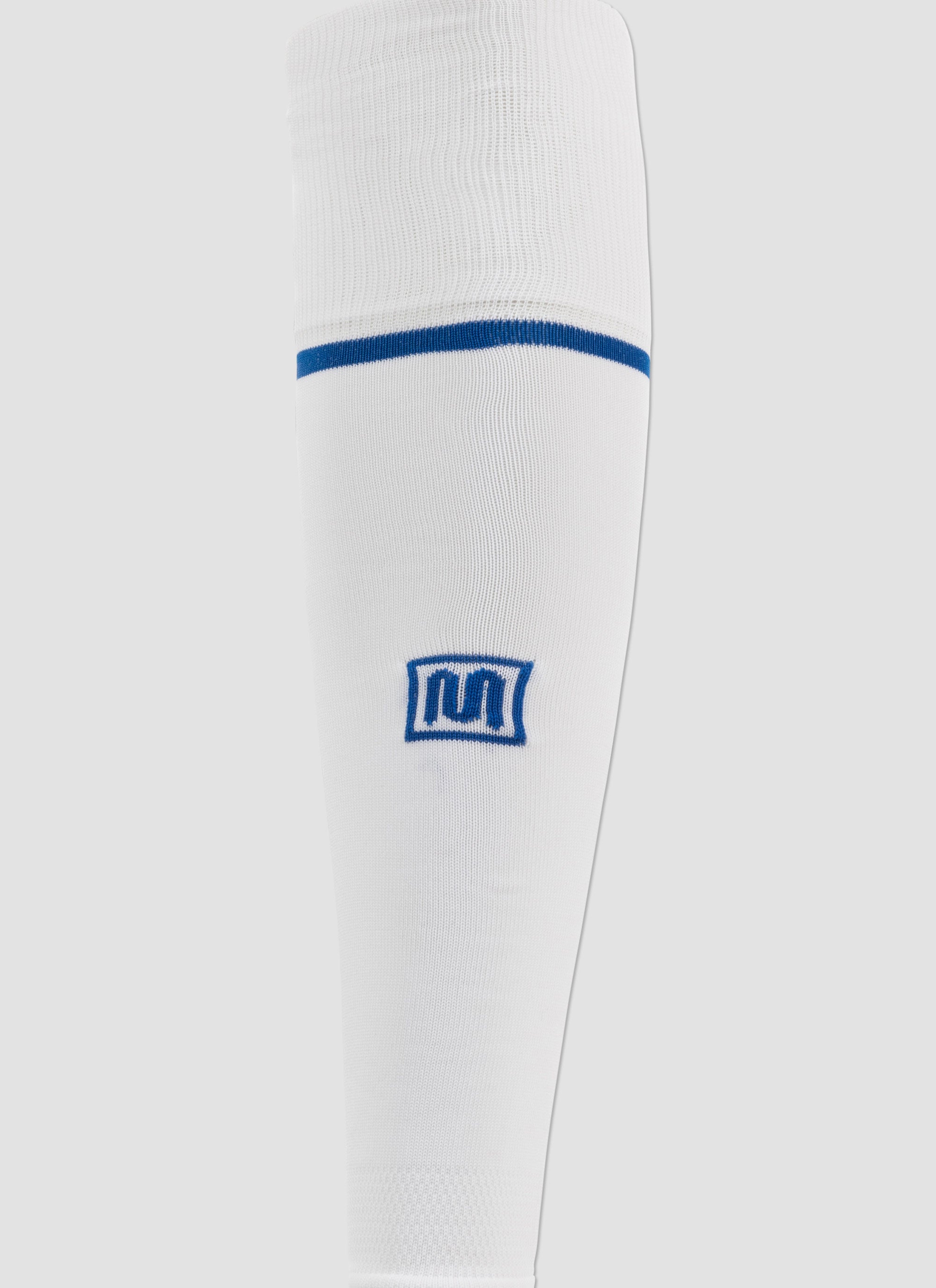 MEYBA Footless Football Sock | White/Blue