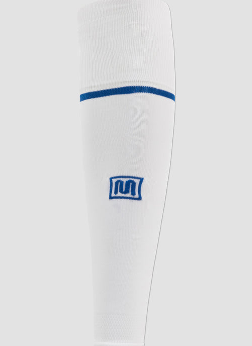 MEYBA Footless Football Sock | White/Blue