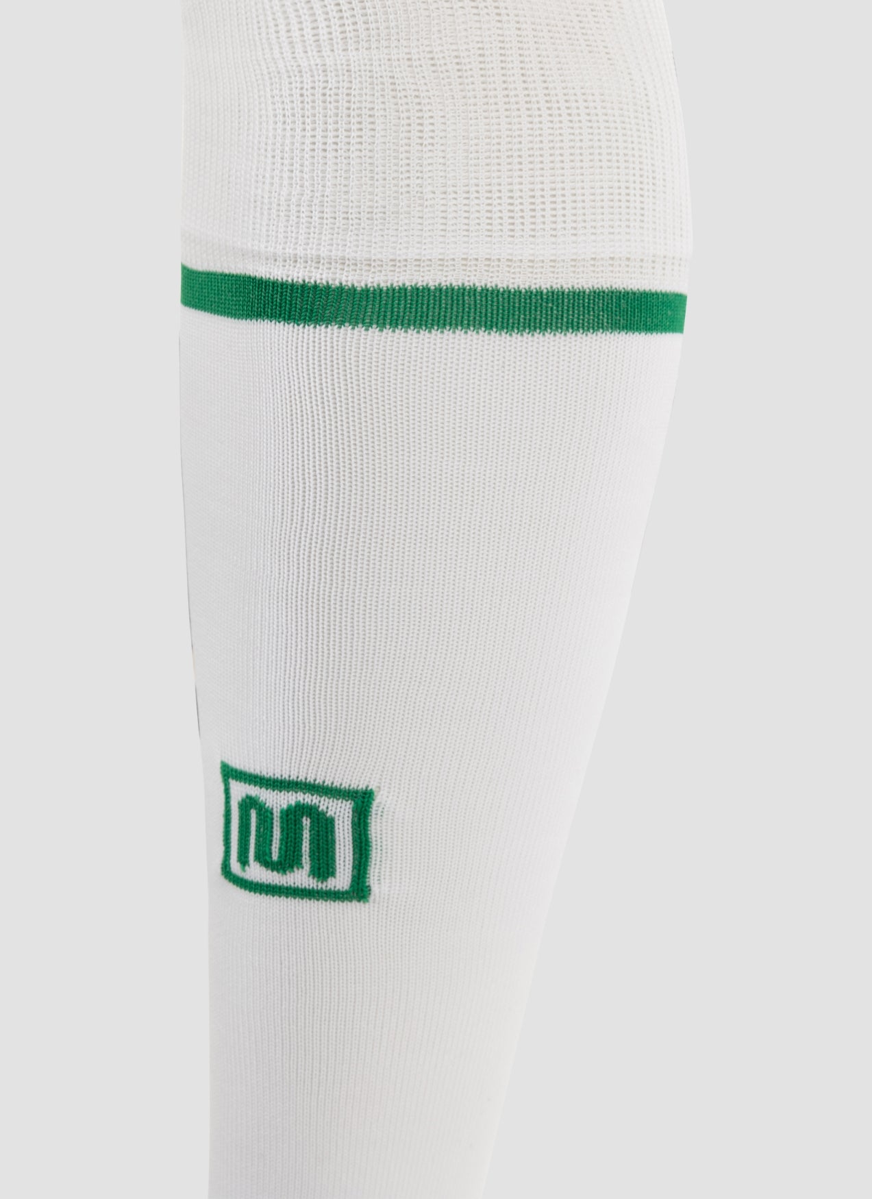 MEYBA Footless Football Sock | White/Jolly Green