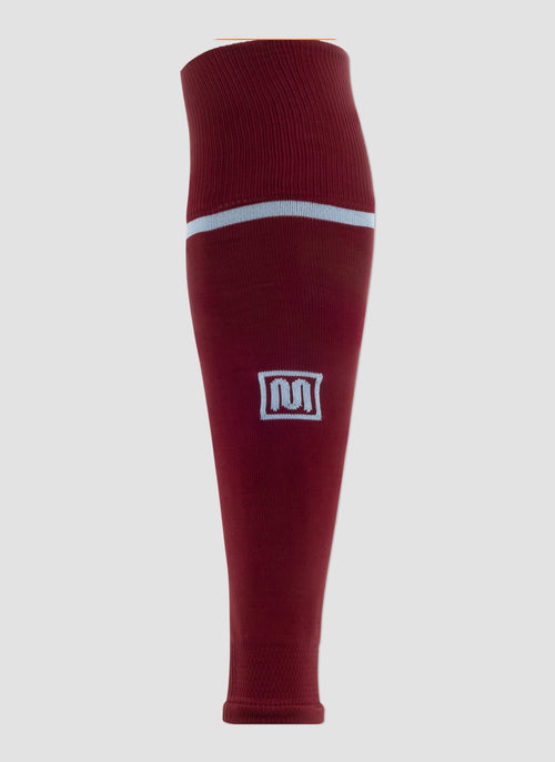 MEYBA Footless Football Sock | Claret/Bluebell