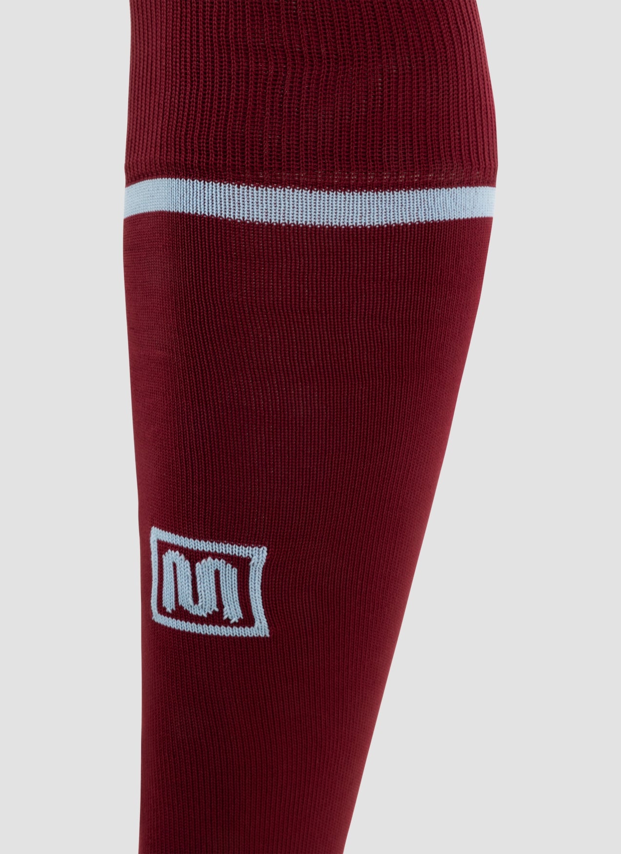 MEYBA Footless Football Sock | Claret/Bluebell