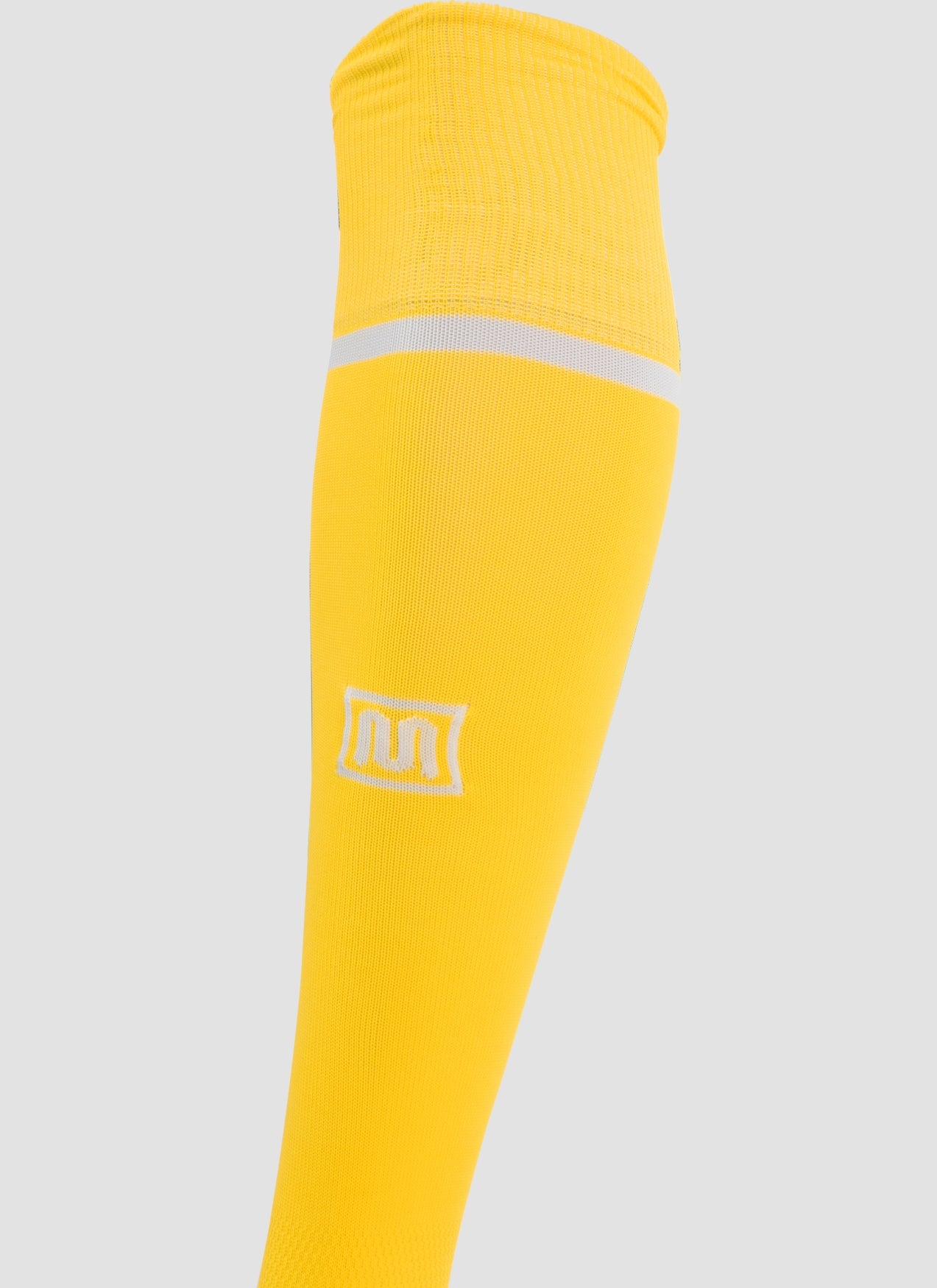 MEYBA Footless Football Sock | Yellow/White