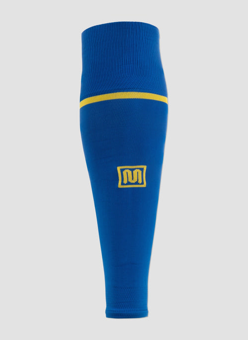 MEYBA Footless Football Sock | Blue/Yellow