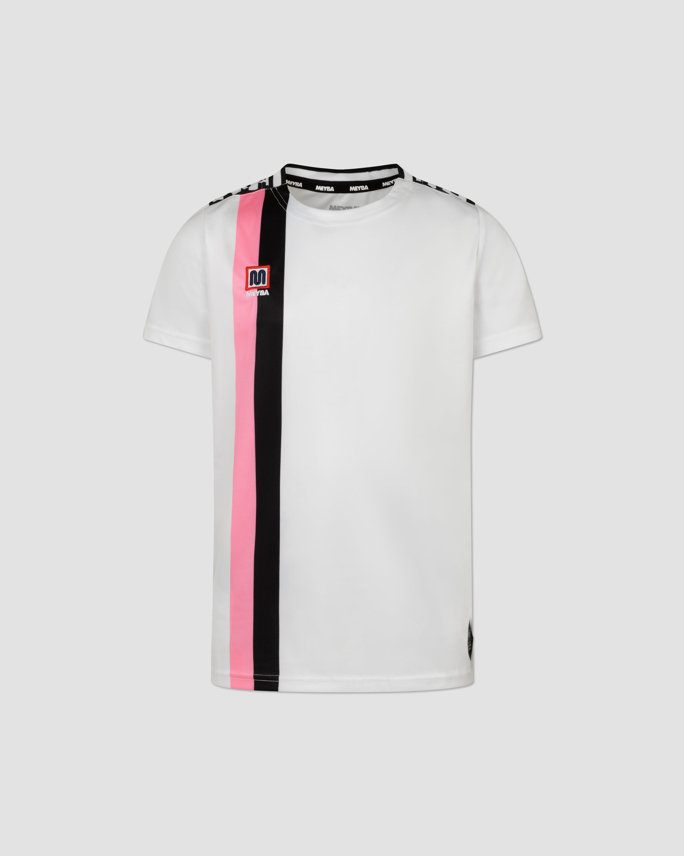 MEYBA Youth Alpha Herencia Jersey | White/Pink/Black