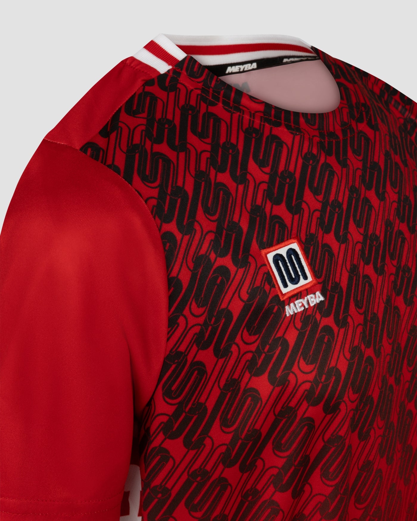 MEYBA Youth Alpha Grid Jersey | Red/Black/White