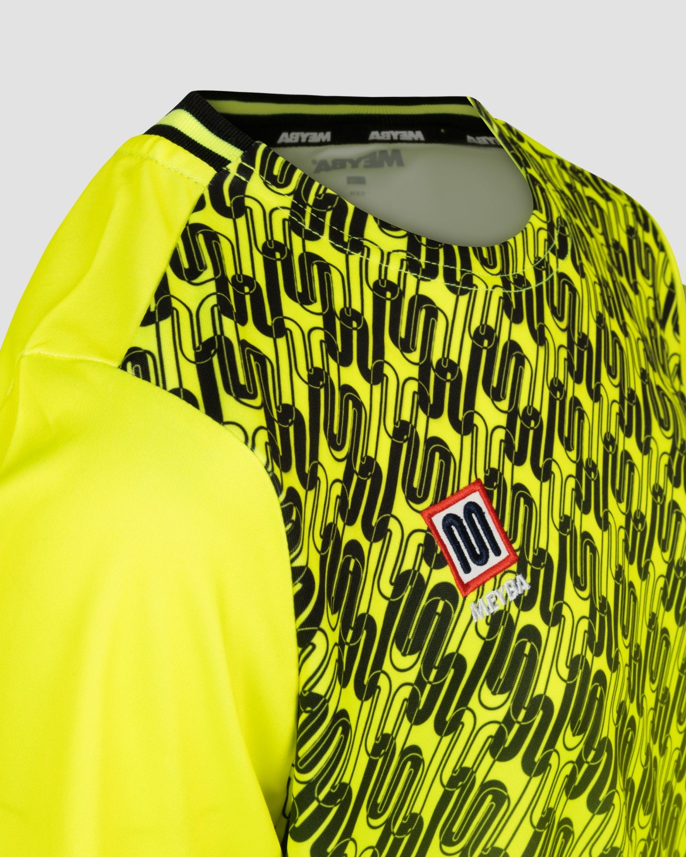 MEYBA Youth Alpha Grid Jersey | Fluro-Yellow/Black