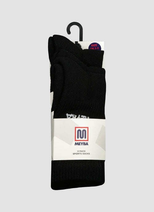 MEYBA 3-pack trainingssokken | Zwart