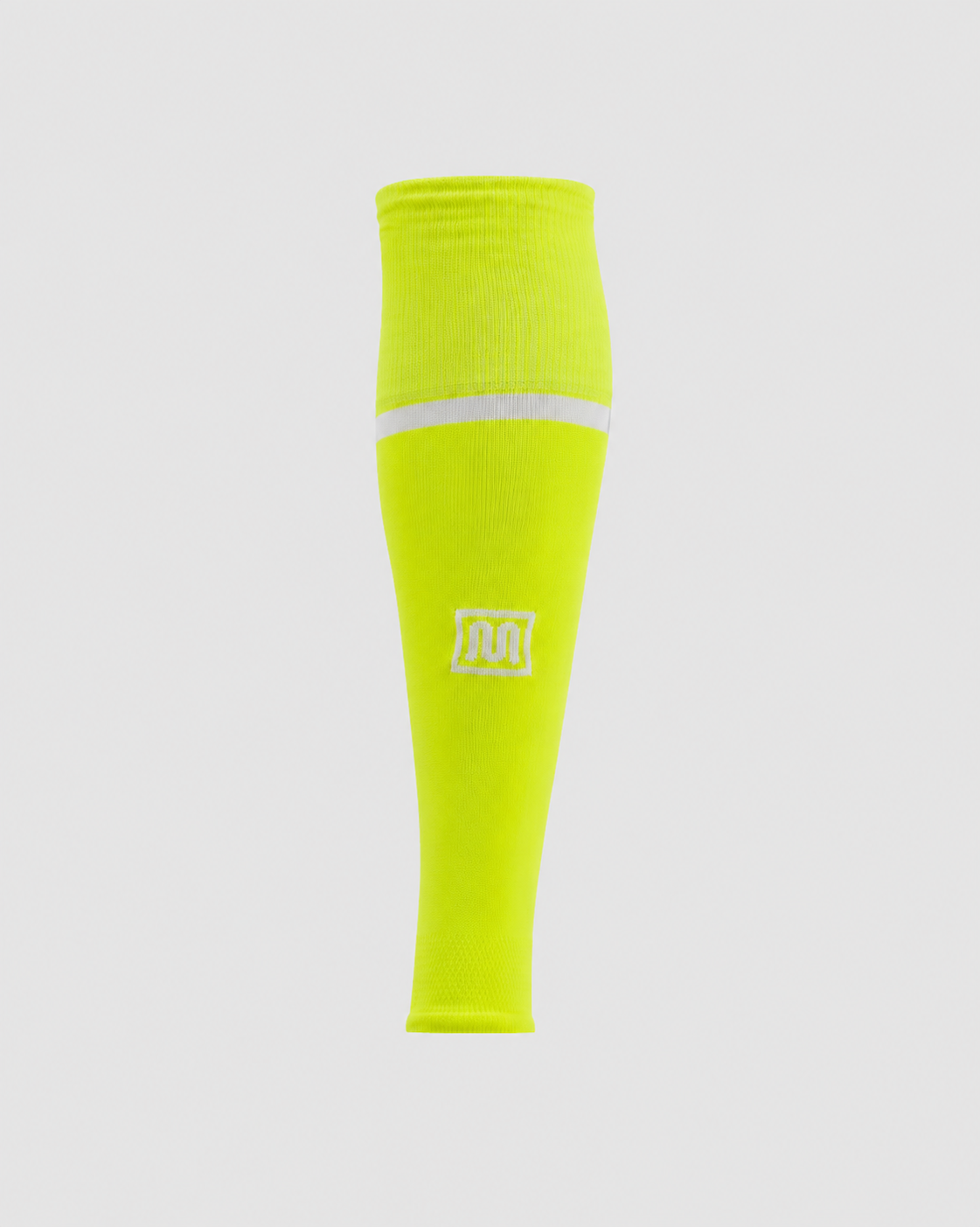 MEYBA Footless Football Sock | Fluro-Yellow/White