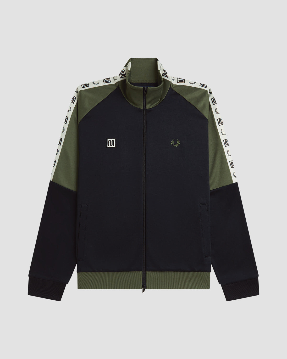 MEYBA X FRED PERRY Tape Raglan Track Jacket | Black