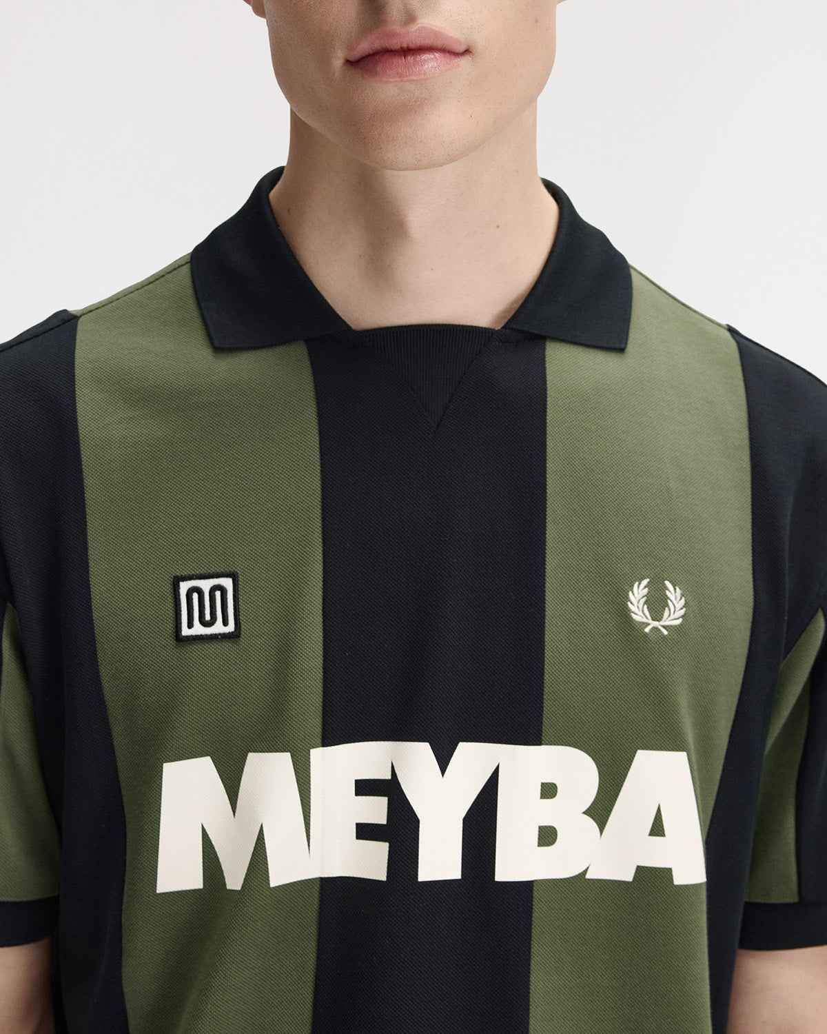 MEYBA x FRED PERRY Cut n Sew Polo | Black