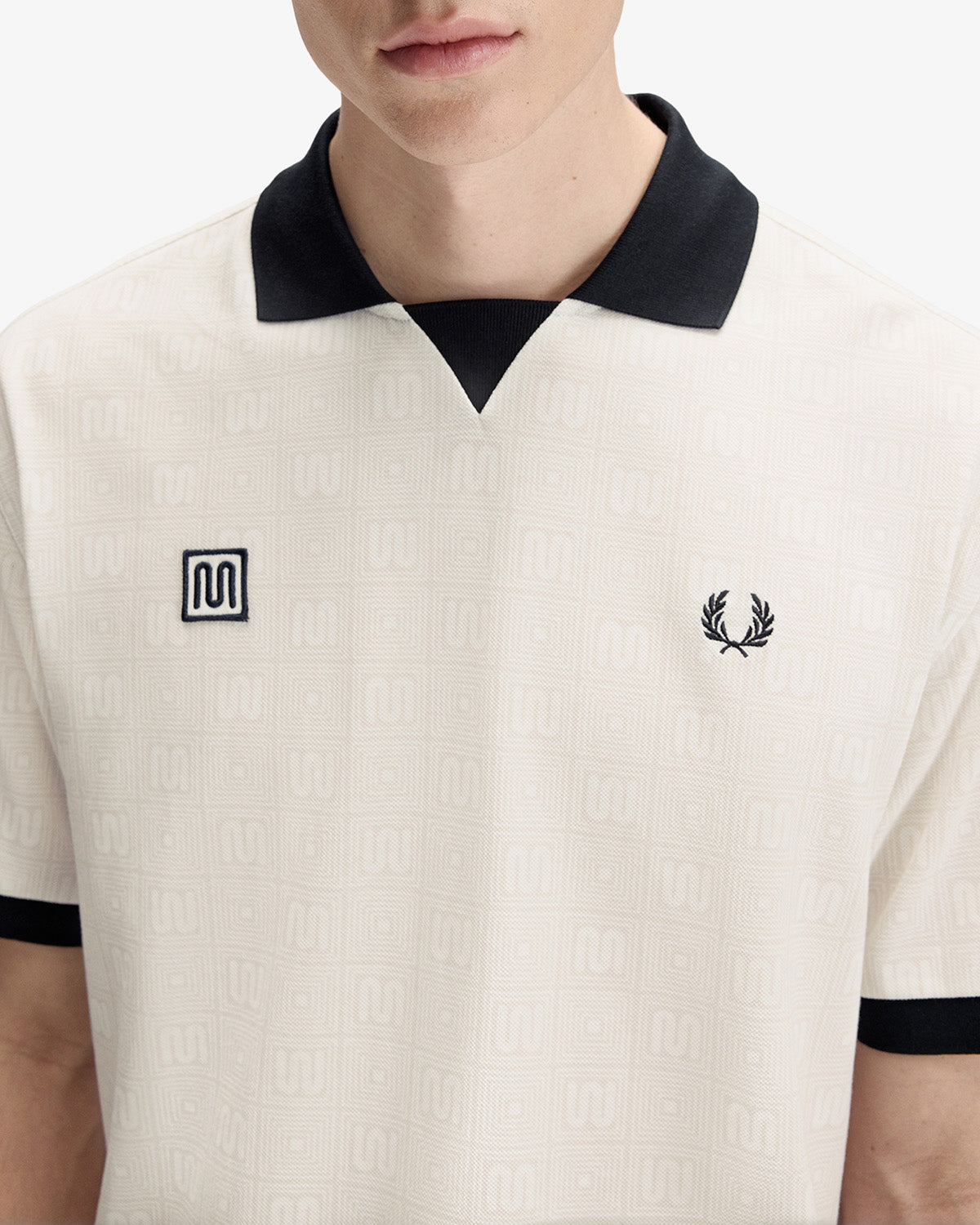 MEYBA x FRED PERRY Printed  Polo | Off White