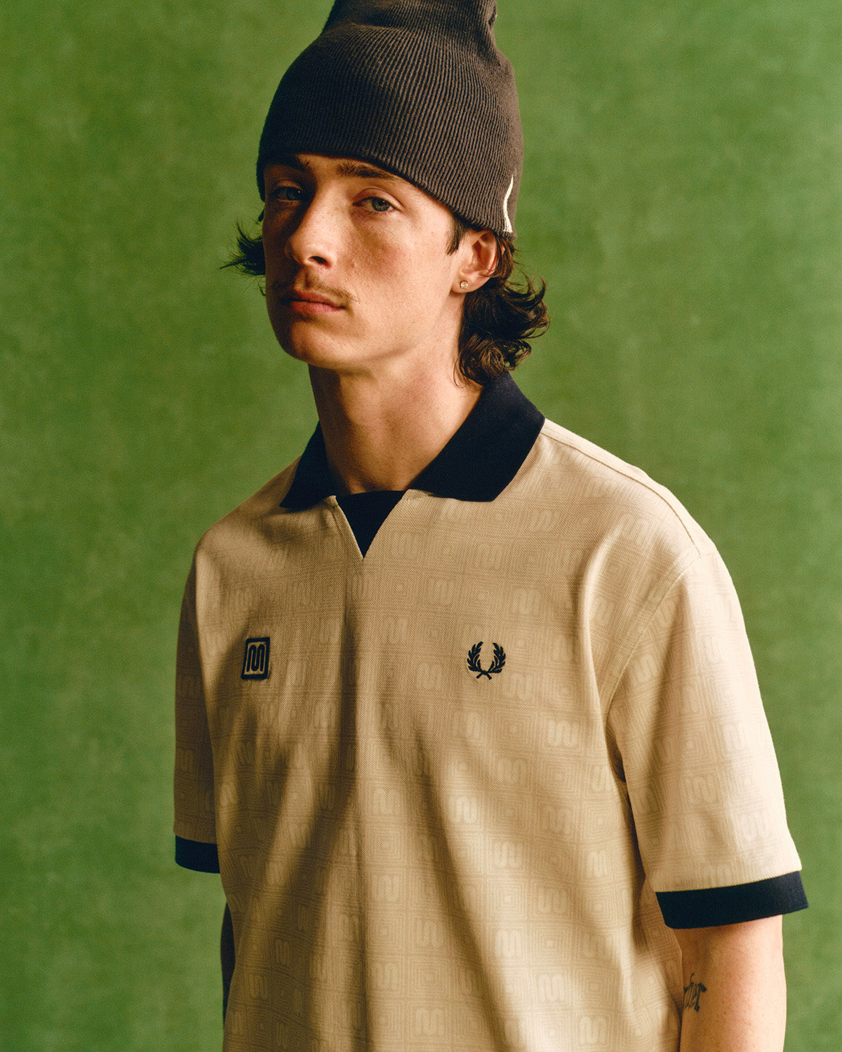 MEYBA x FRED PERRY Printed  Polo | Off White