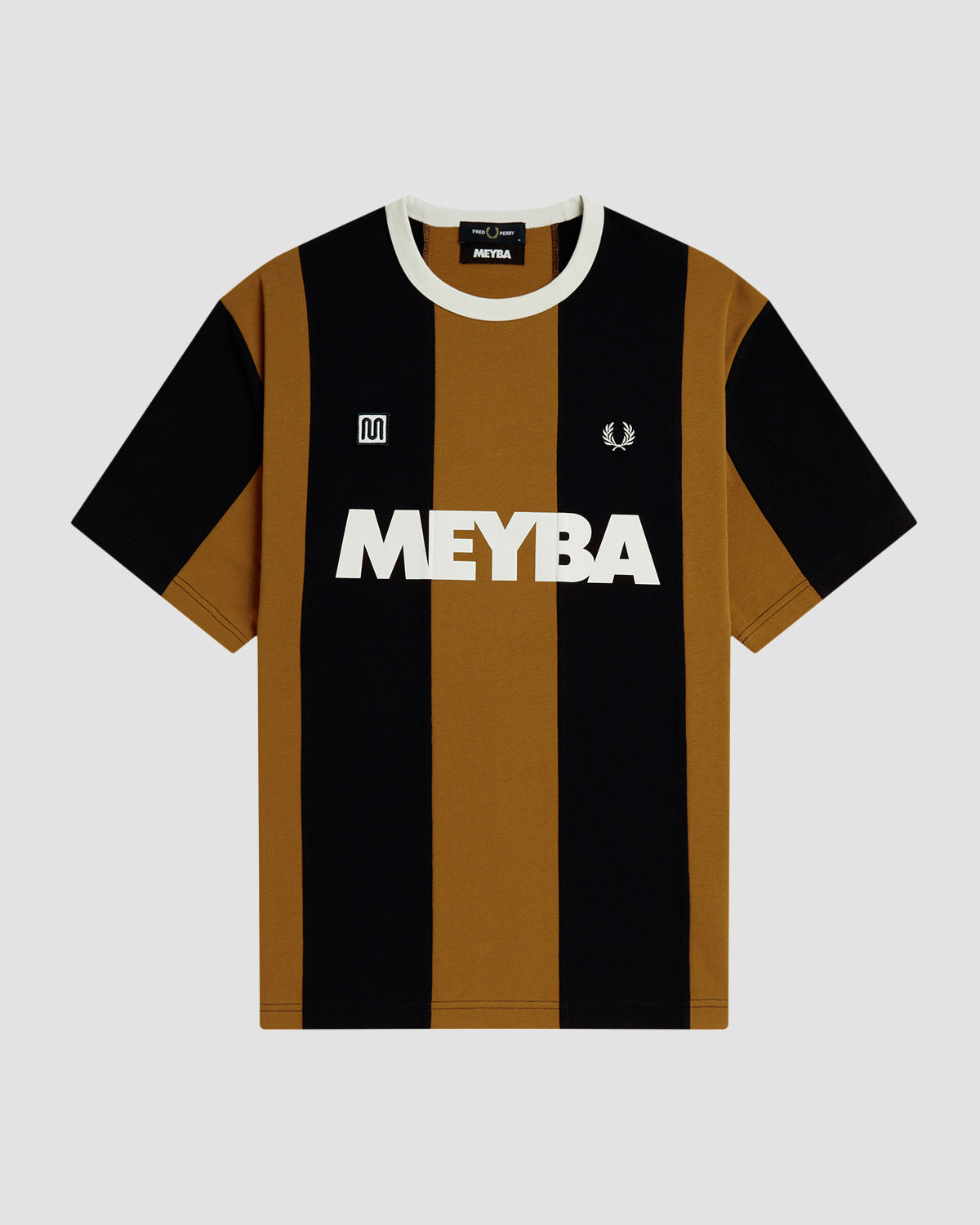 MEYBA x FRED PERRY Cut n Sew Tee | Navy/Brown