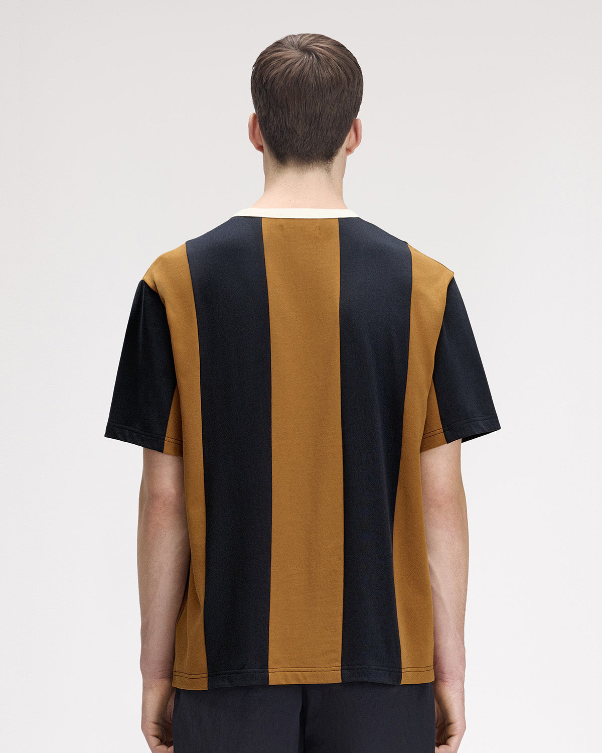 MEYBA x FRED PERRY Cut n Sew Tee | Navy/Brown