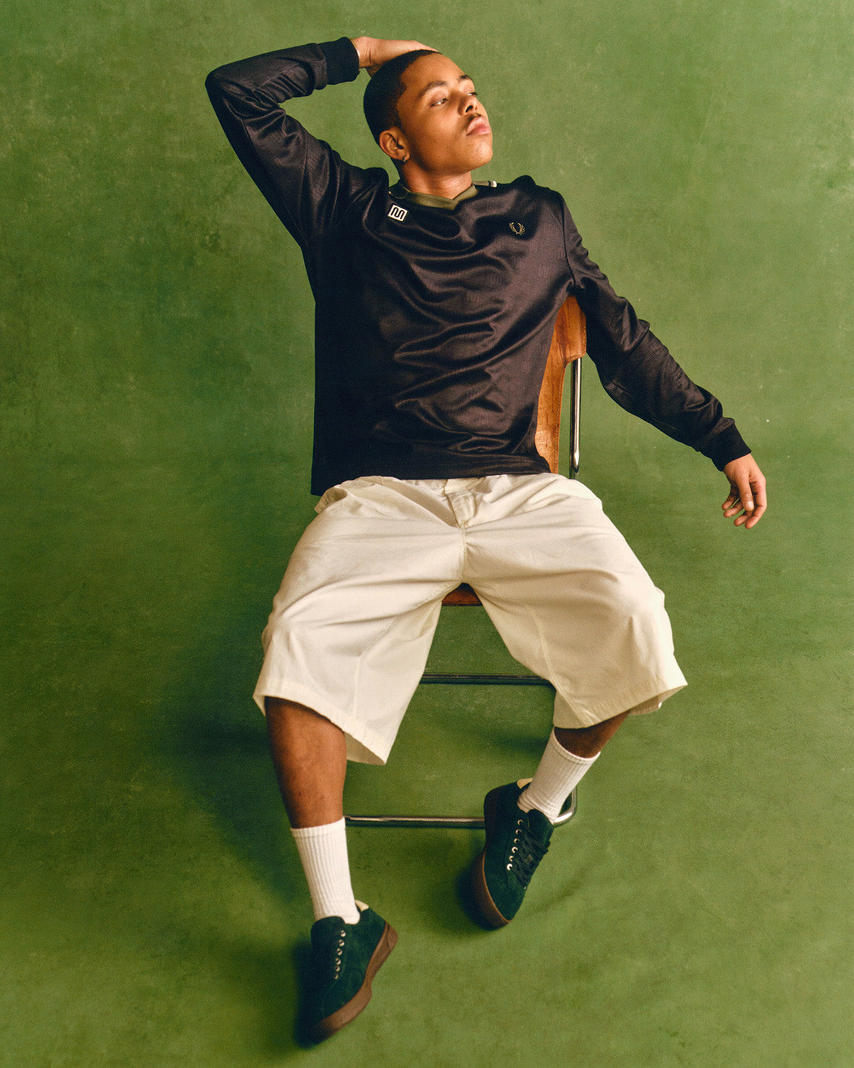 Polo de manga larga estampado MEYBA x FRED PERRY | Negro