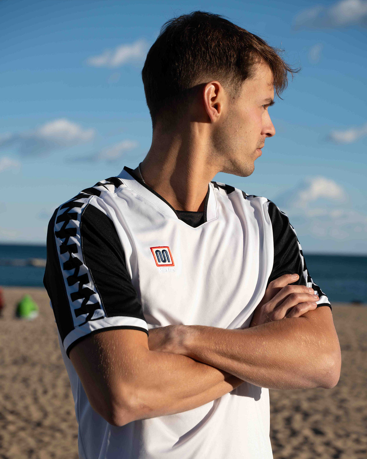 MEYBA Youth Alpha Contrast Jersey | White/Black