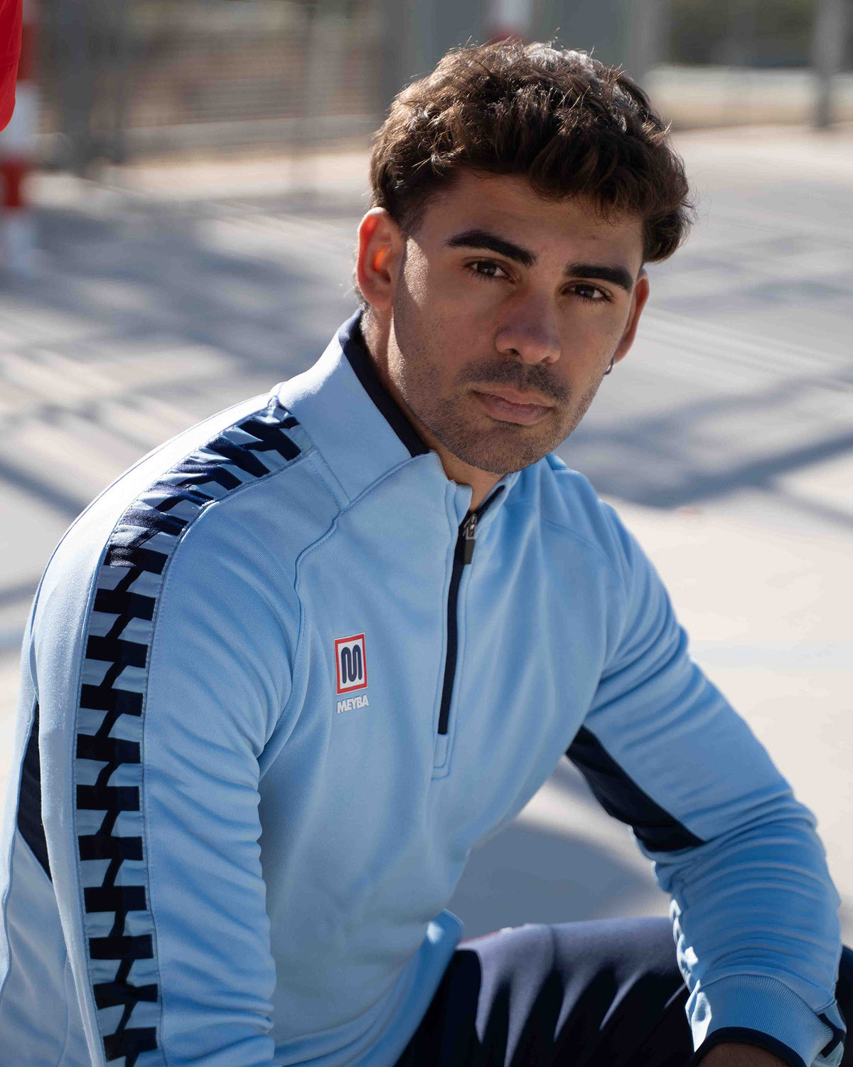 MEYBA Motion Half Zip Sweat | Bluebell