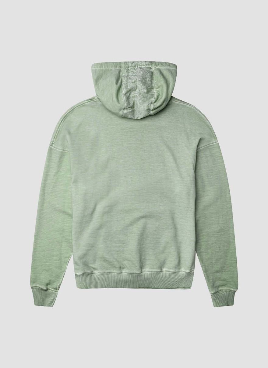 COLD DYE HOODY SWEAT, Green, hi-res