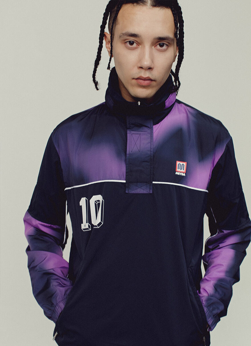 TIE DYE PACKAWAY TRAINING JACKET, Navy, hi-res
