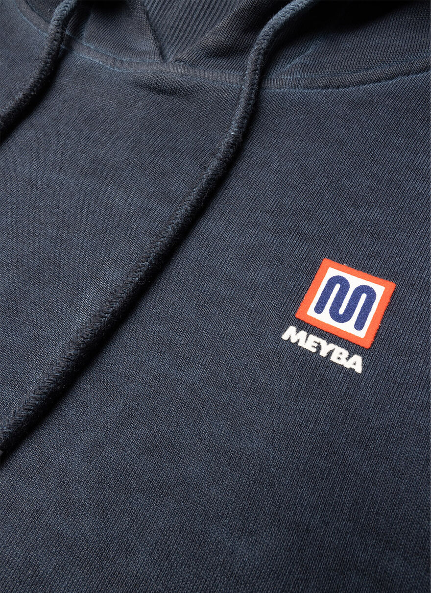 COLD DYE HOODY SWEAT, Navy, hi-res