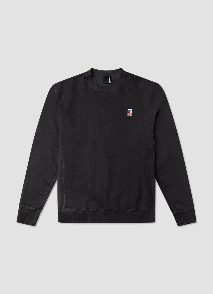 COLD DYE CREW SWEAT, Black, hi-res
