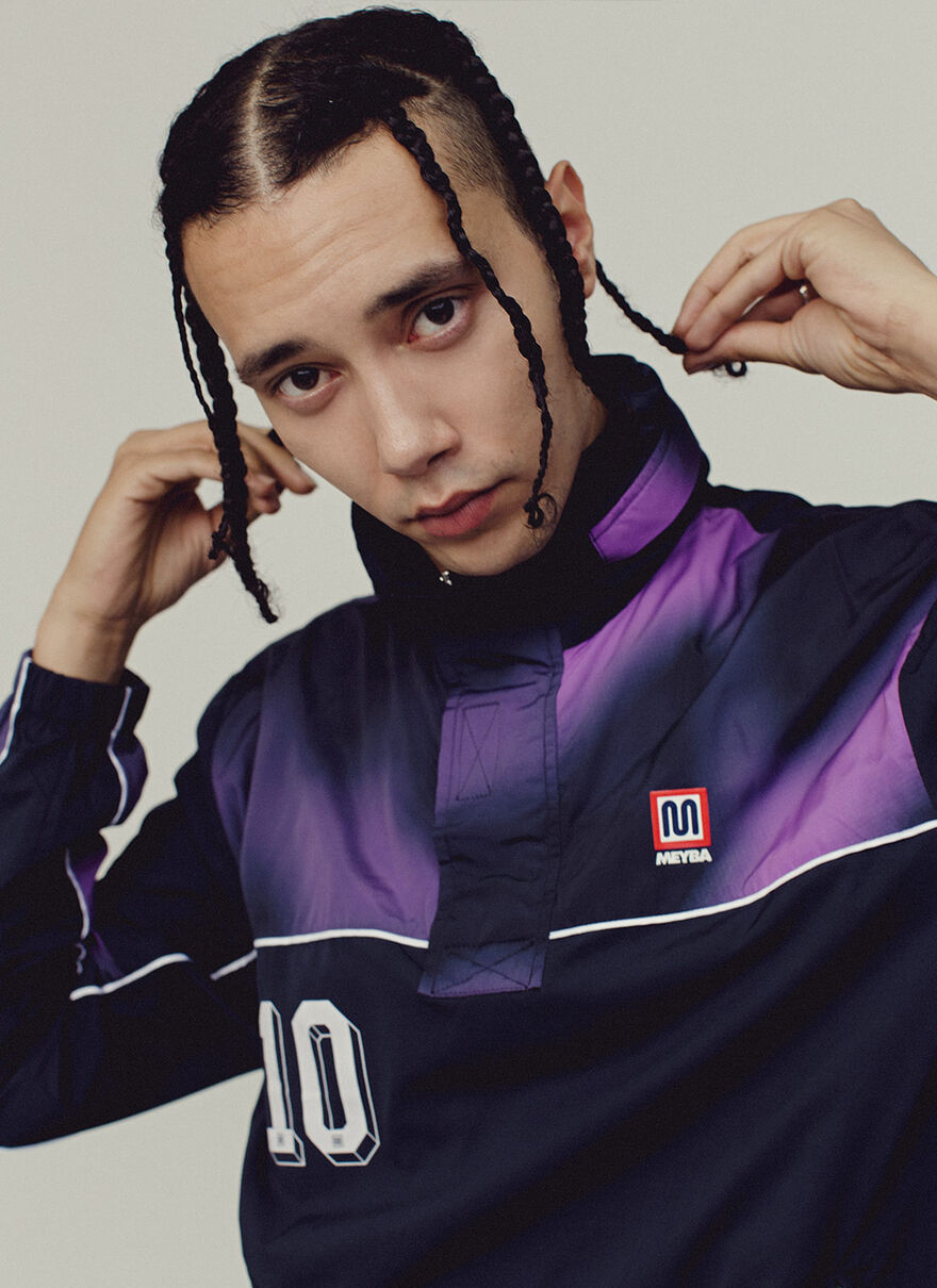 TIE DYE PACKAWAY TRAINING JACKET, Navy, hi-res