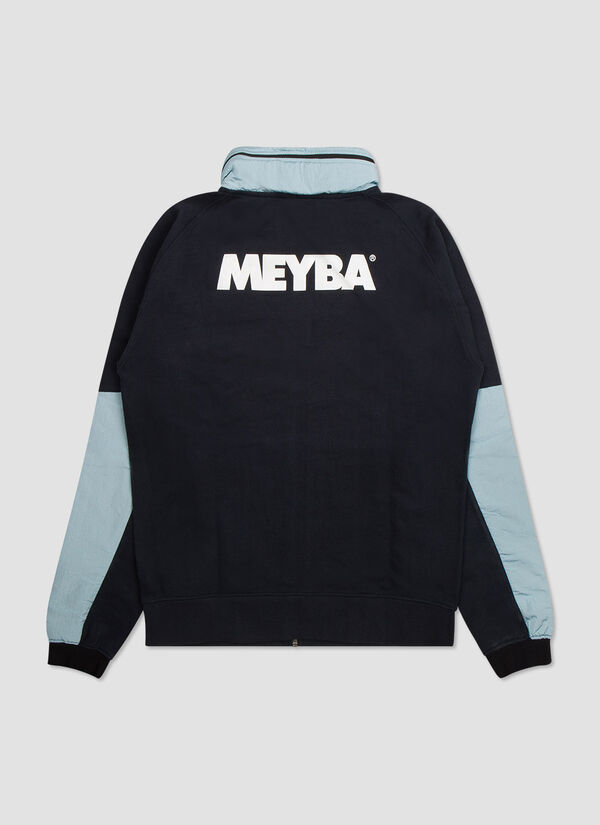 Full Zip Nylon Trim Sweat
