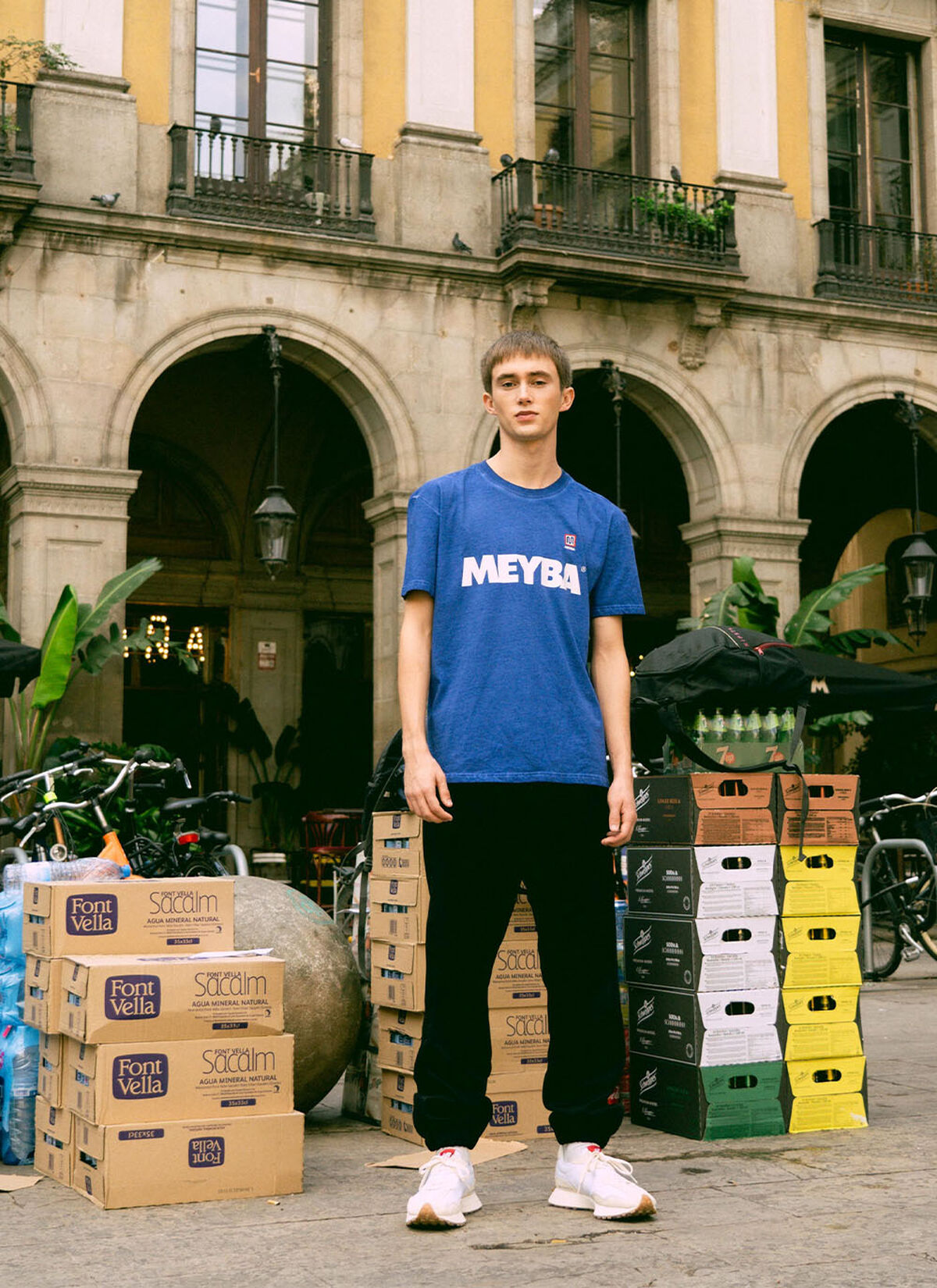 COLD DYE TEE, Blue, hi-res