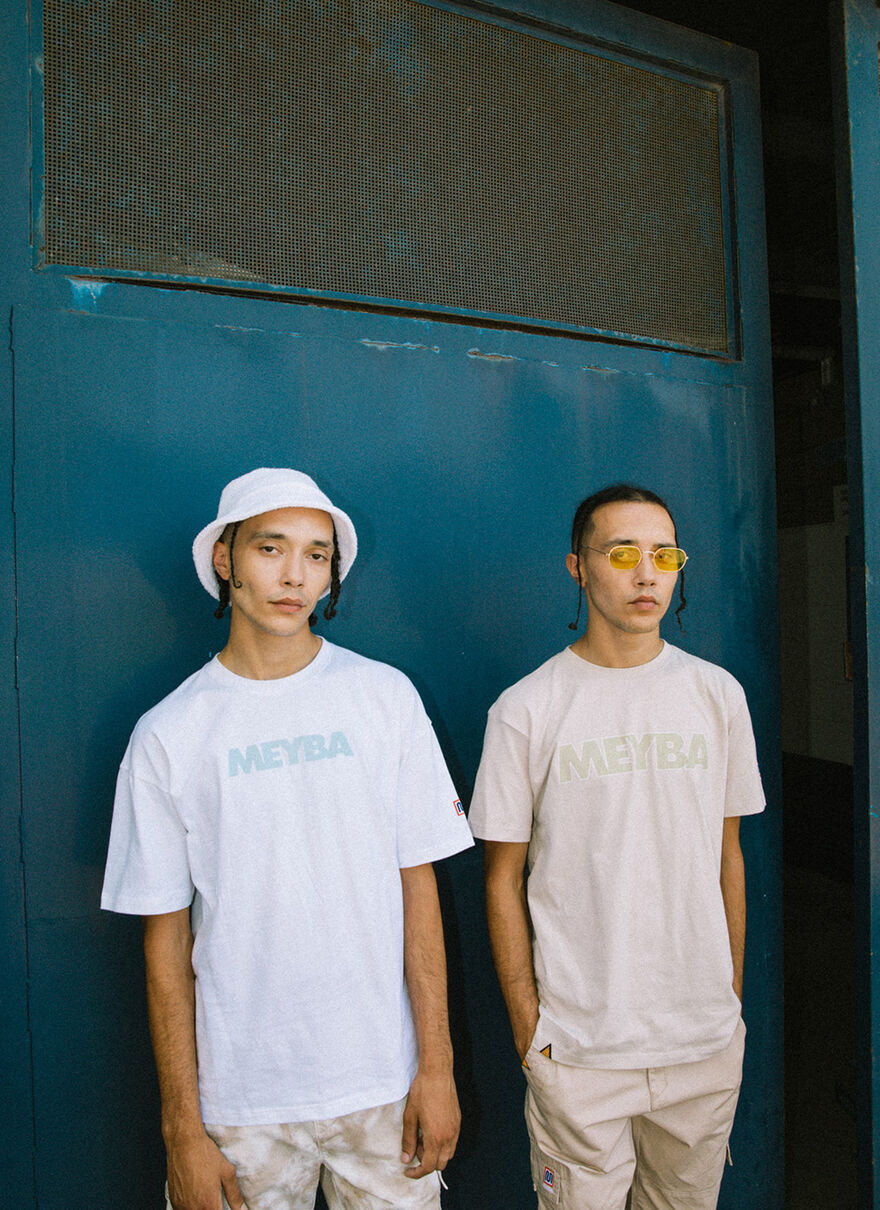 Meyba UV Print Tee - 100% Cotton, Green/White stripe, hi-res