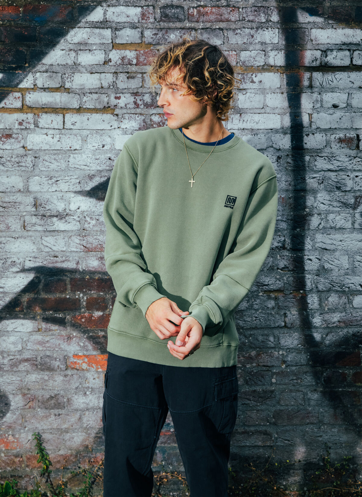 MEYBA Natural Dye Crew Swt DM, Neon Mint Green, hi-res