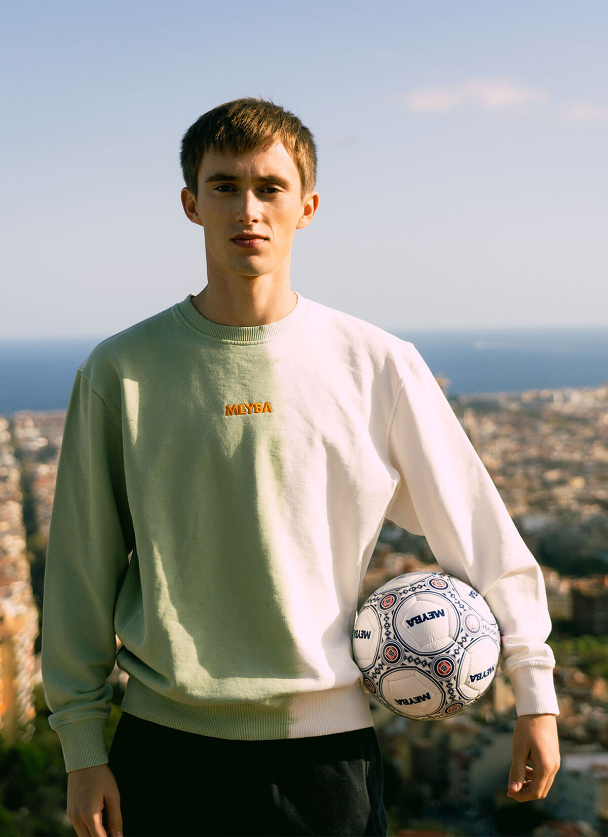 DIP DYE CREW SWEAT, White/Miscellaneous, hi-res