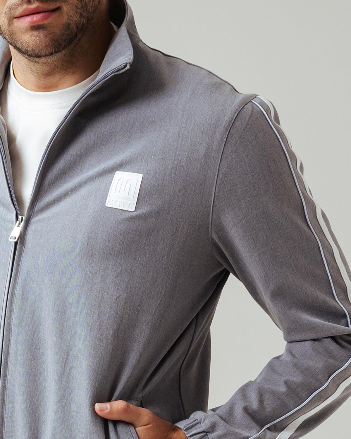 MEYBA VISIONARY TRACK TOP, Grey/Gold, hi-res