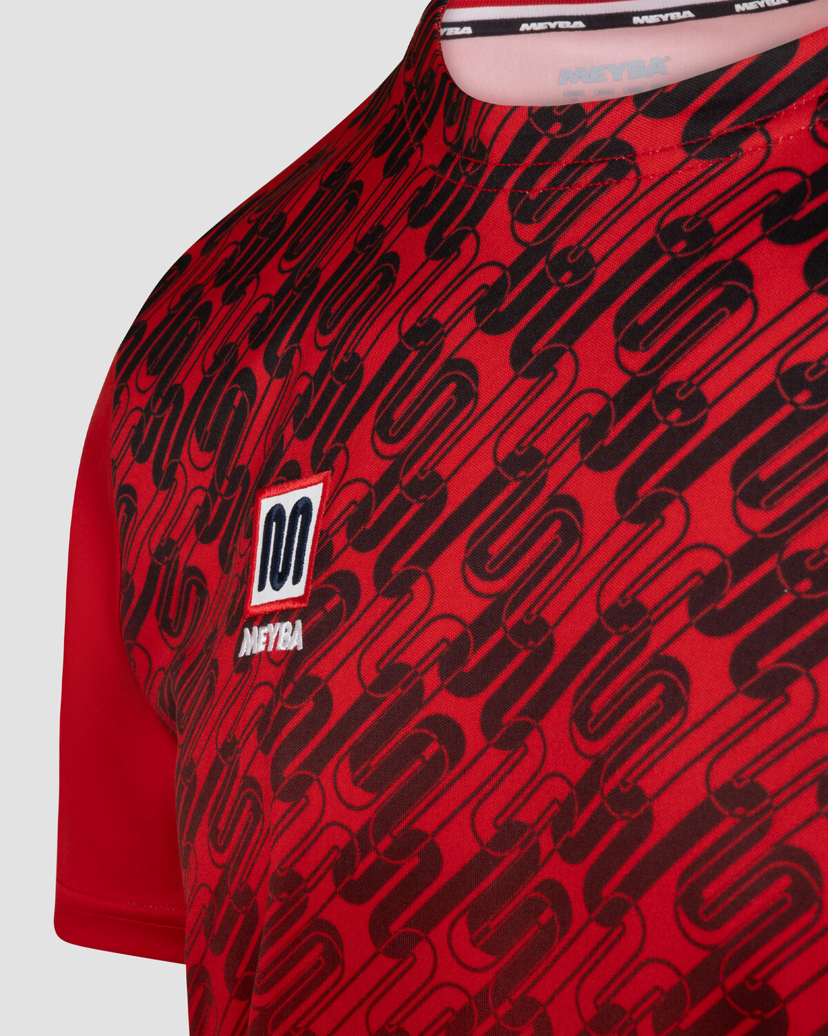 Meyba Alpha Grid Jersey, Red/Back/White, hi-res