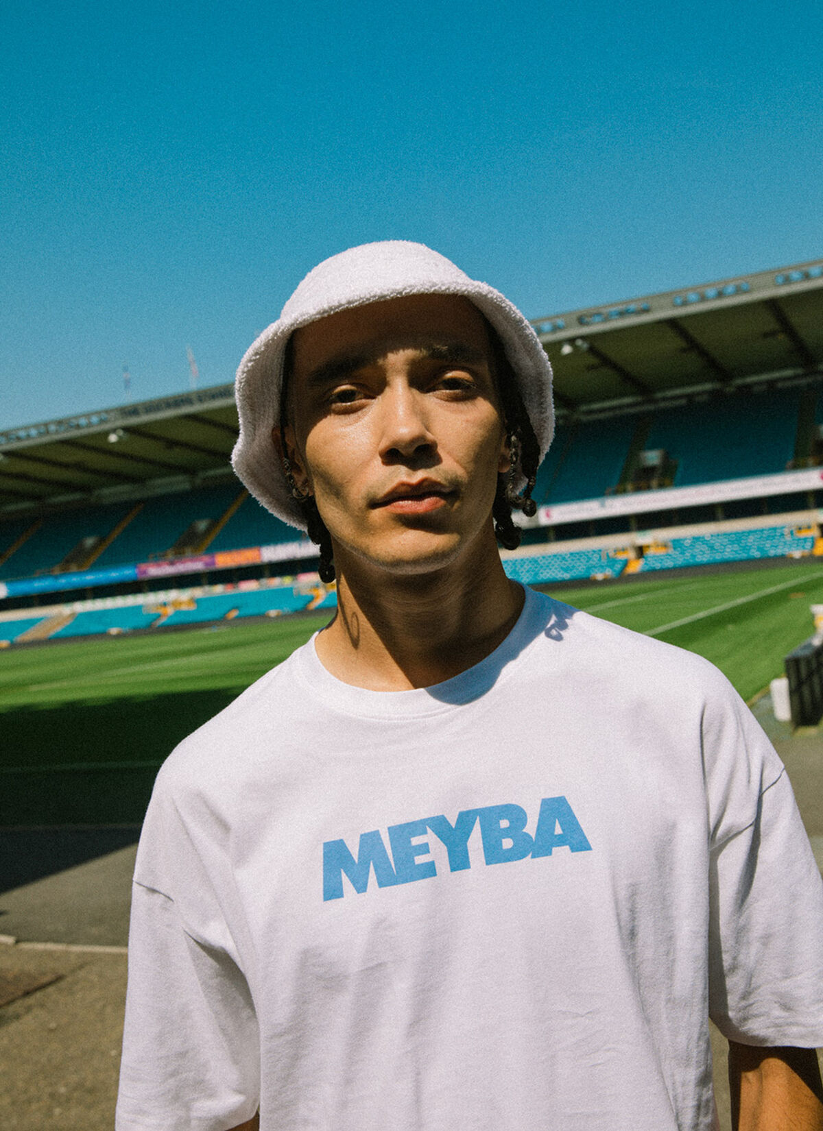 Meyba UV Print Tee - 100% Cotton, Green/White stripe, hi-res