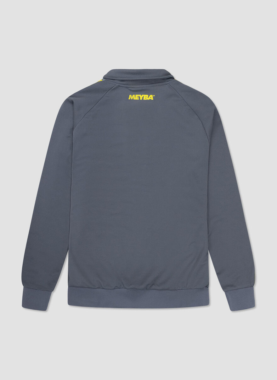 Terrace Track Jacket - 100% Polyester, Grey/Yellow, hi-res